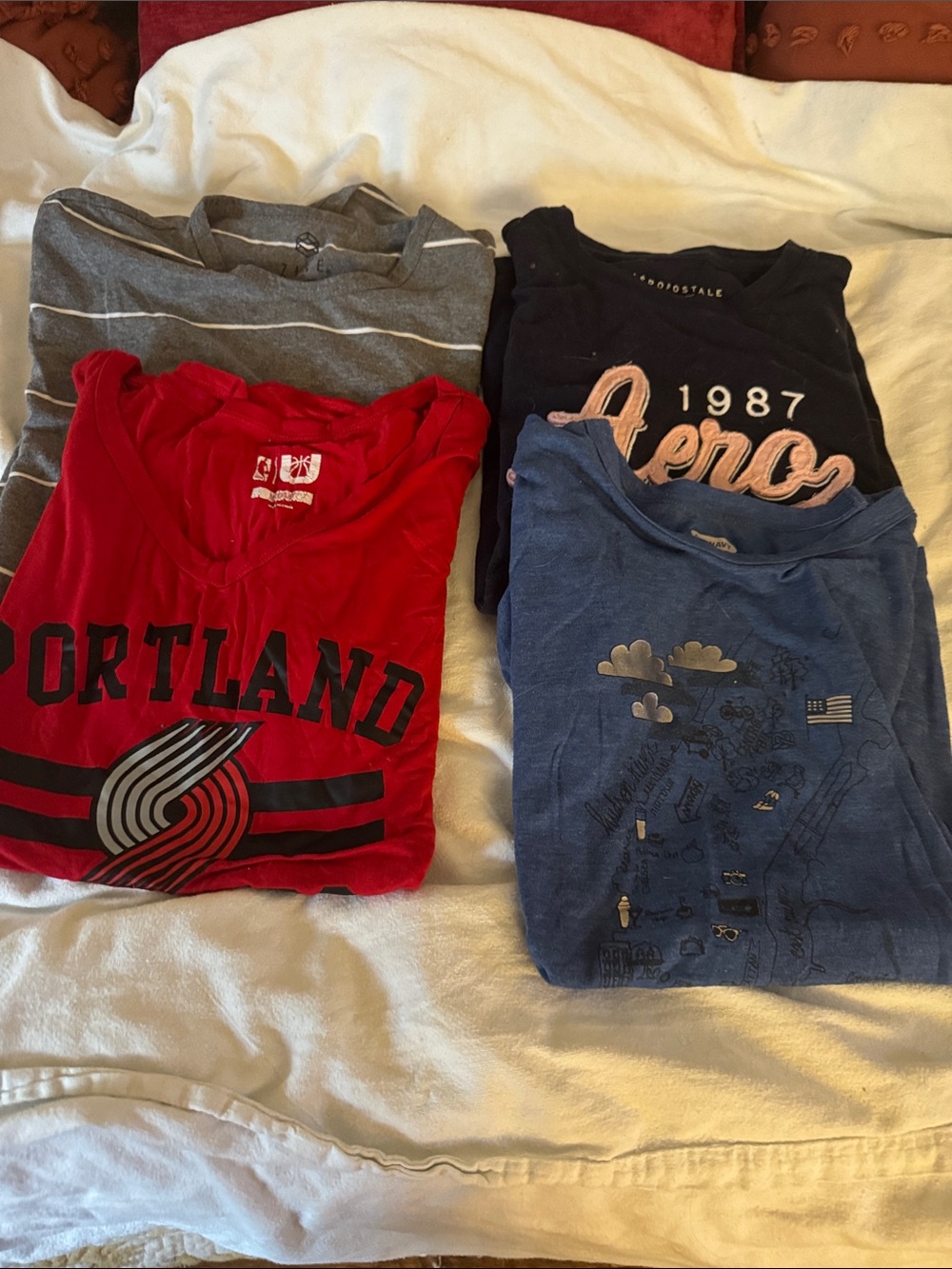 Aeropostale Navy 1987 Script Logo Tee